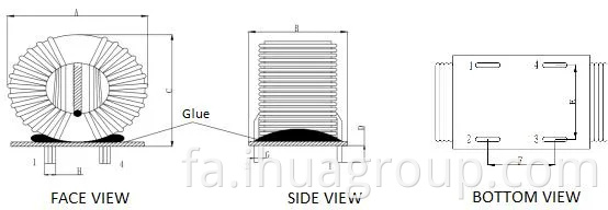 پایداری بالا T25*15*15 نیروگاه هسته ای Toroidal Cormmer Common Common Coil Coil AC فیلتر AC
